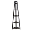 Adam 5-Tier A-Frame Corner Shelf, Black