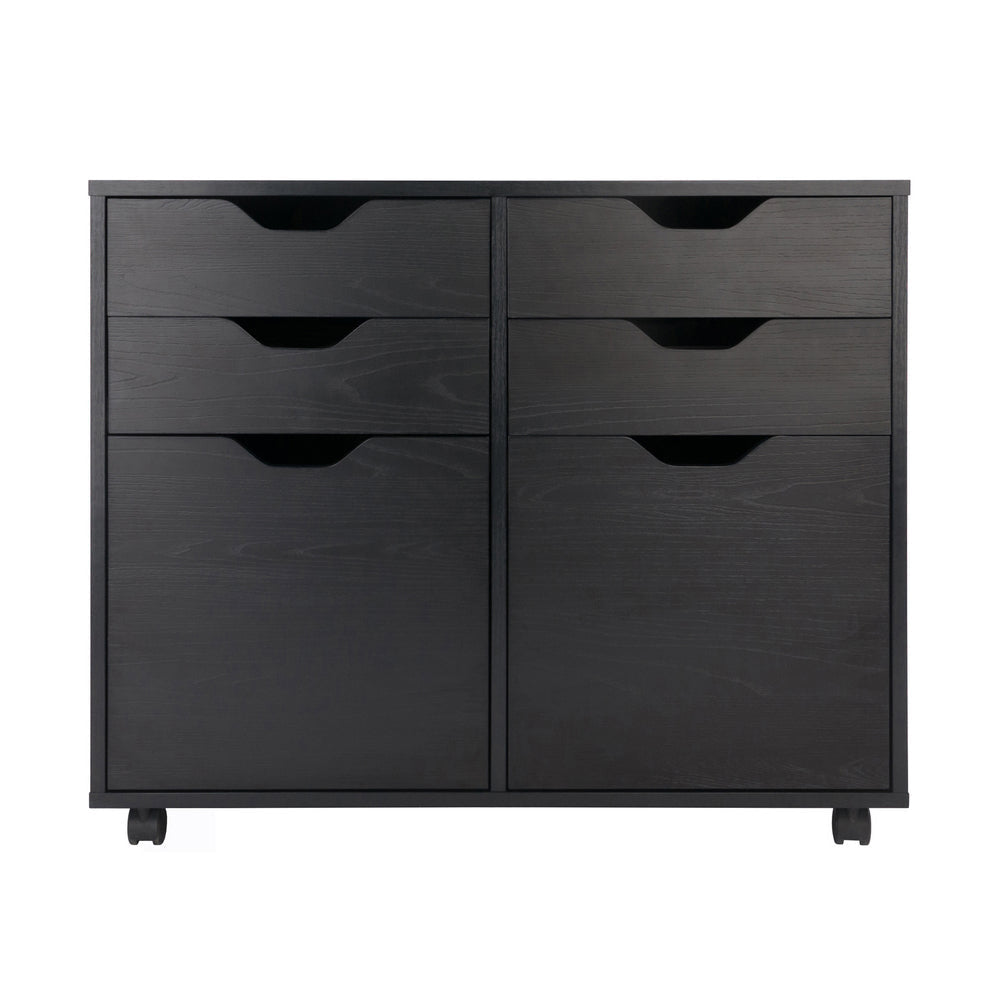 Halifax 2-Door 4-Drawer Mobile Cabinet Black WIN-20622