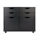 Halifax 2-Door 4-Drawer Mobile Cabinet Black WIN-20622