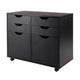 Halifax 2-Door, 4-Drawer Mobile Cabinet, Black