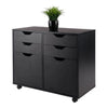 Halifax 2-Door 4-Drawer Mobile Cabinet Black WIN-20622
