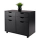 Halifax 2-Door 4-Drawer Mobile Cabinet Black WIN-20622