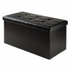 Ashford Rectangular Storage Ottoman, Black 