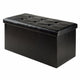 Ashford Rectangular Storage Ottoman, Black 