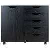 Halifax 5-Drawer Side Storage Mobile Cabinet Black WIN-20630