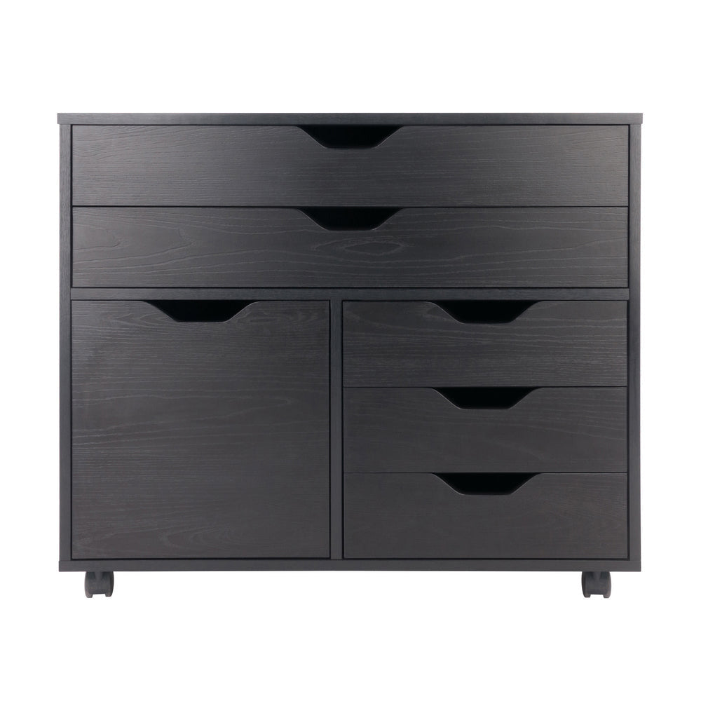 Halifax 3-Section Multi-Storage Mobile Cabinet Black WIN-20633