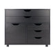 Halifax 3-Section Multi-Storage Mobile Cabinet Black WIN-20633