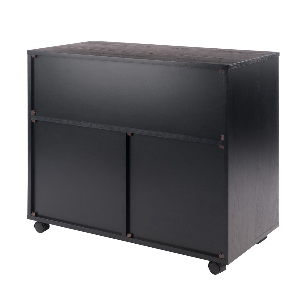 Halifax 3-Section Multi-Storage Mobile Cabinet Black WIN-20633