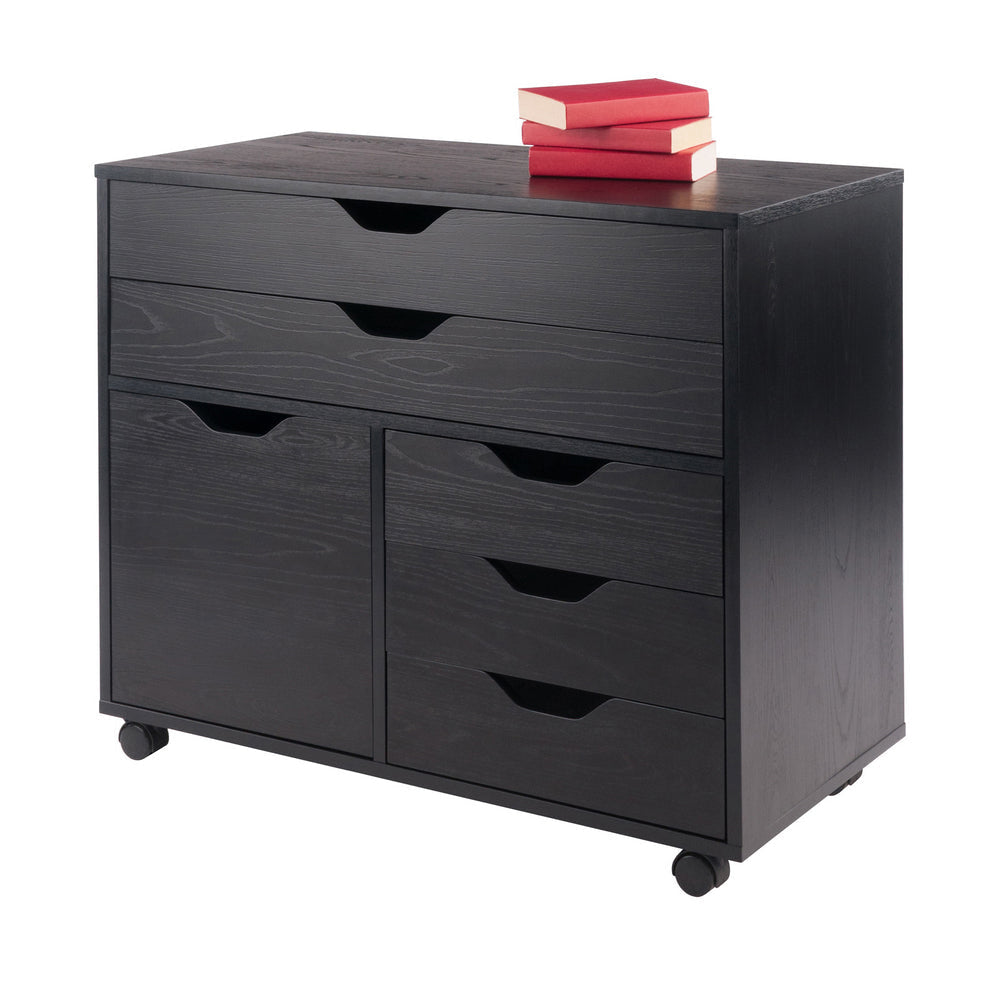 Halifax 3-Section Multi-Storage Mobile Cabinet Black WIN-20633