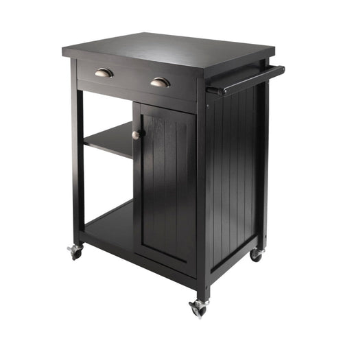 Timber Kitchen Cart, Black
