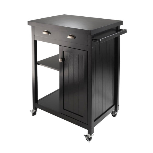 Timber Kitchen Cart, Black
