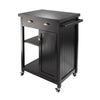 Timber Kitchen Cart, Black