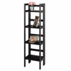 Terry 4-Tier Foldable Shelf, Narrow, Black