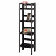 Terry 4-Tier Foldable Shelf, Narrow, Black