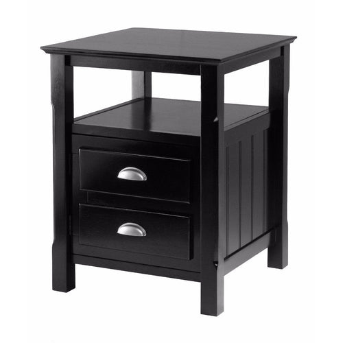 Timber Accent Table, Nightstand, Black