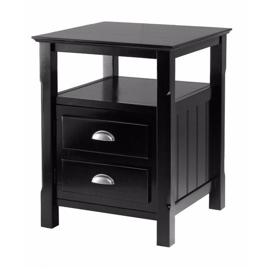 Timber Accent Table, Nightstand, Black