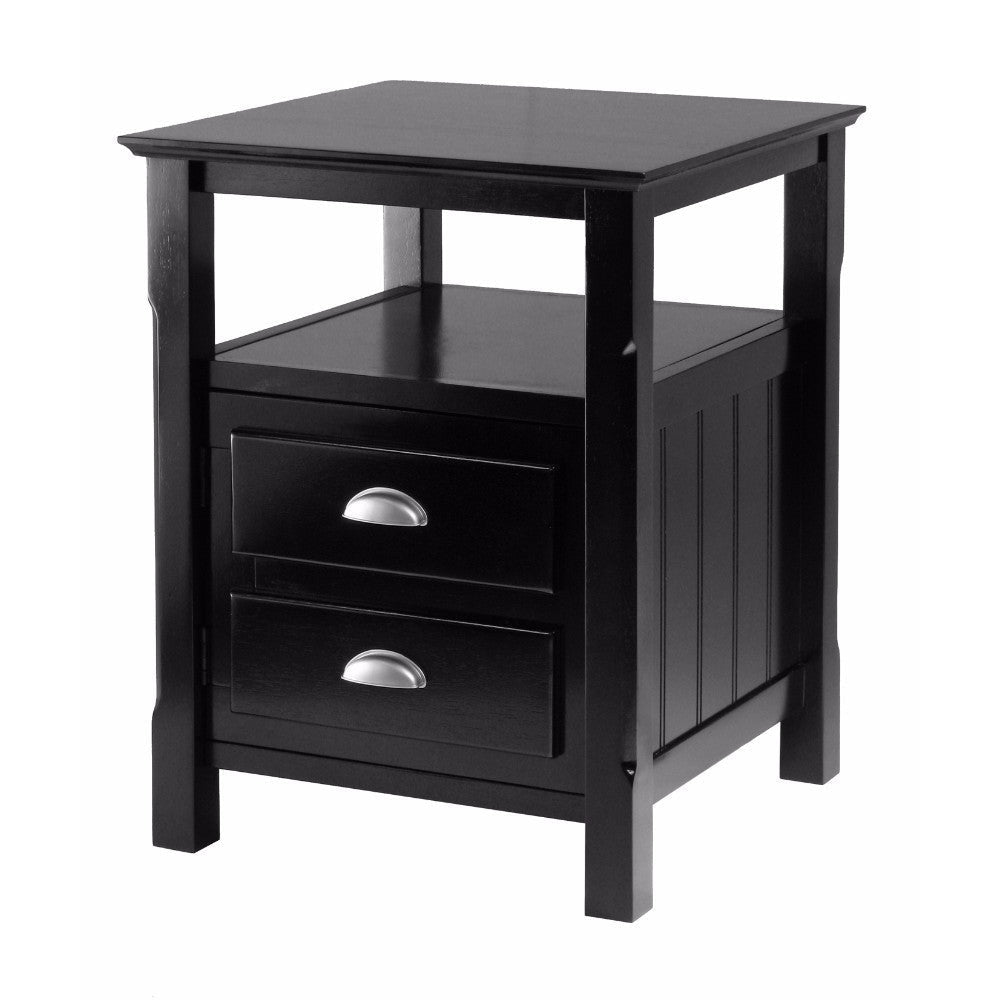 Timber Accent Table, Nightstand, Black