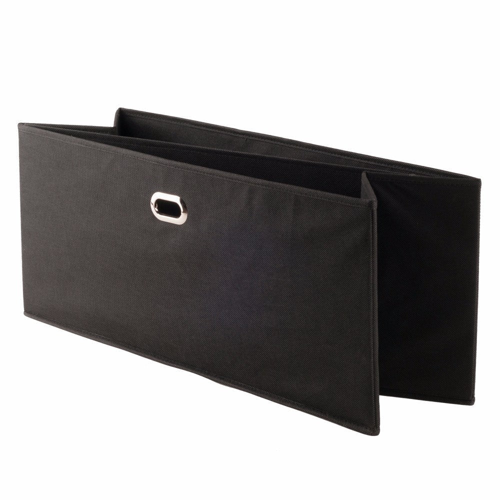 Torino 2-Pc Foldable Fabric Basket Set Wide Black WIN-22222