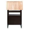 Bellini Drop Leaf Kitchen Cart Coffee and Natural WIN-23343