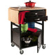 Bellini Drop Leaf Kitchen Cart Coffee and Natural WIN-23343