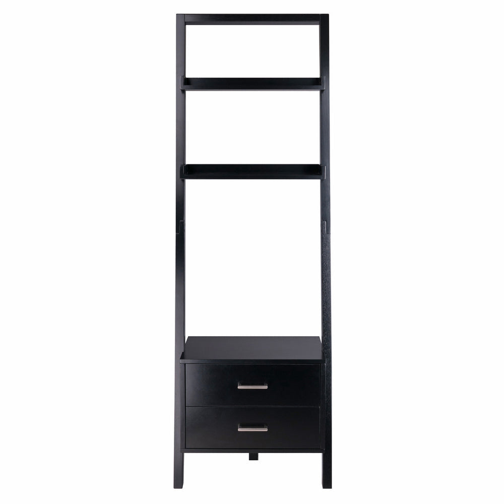 Bellamy 2-Drawer Leaning Shelf Black WIN-29522