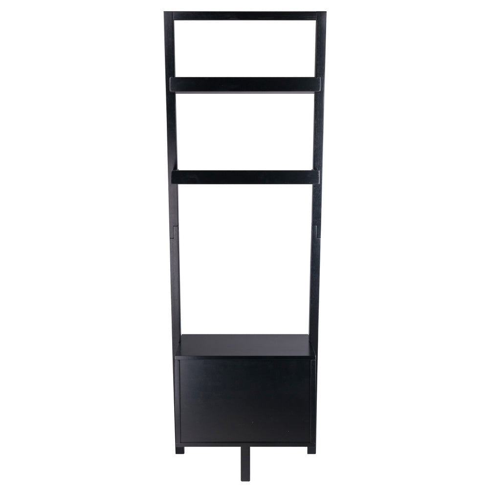Bellamy 2-Drawer Leaning Shelf Black WIN-29522