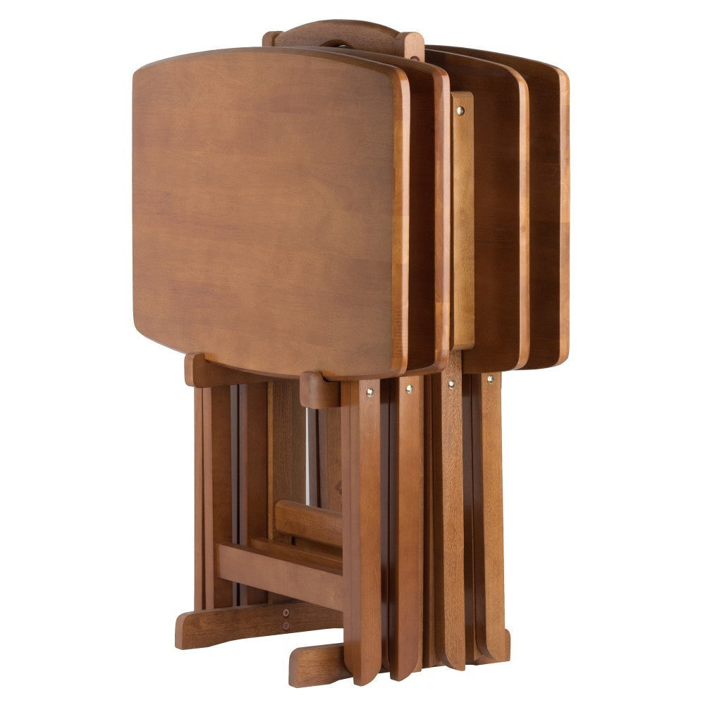 Dylan 5-Pc Oversized Snack Table Set, Teak