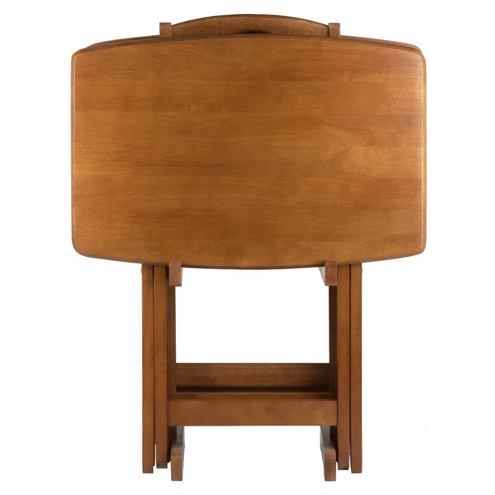 Dylan 5-Pc Oversized Snack Table Set Teak WIN-33517