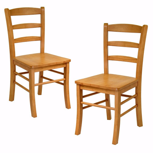 Benjamin 2-Pc Ladder-back Chair Set, Light Oak