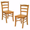 Benjamin 2-Pc Ladder-back Chair Set, Light Oak