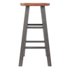 Ivy Counter Stool Rustic Gray and Teak WIN-36224