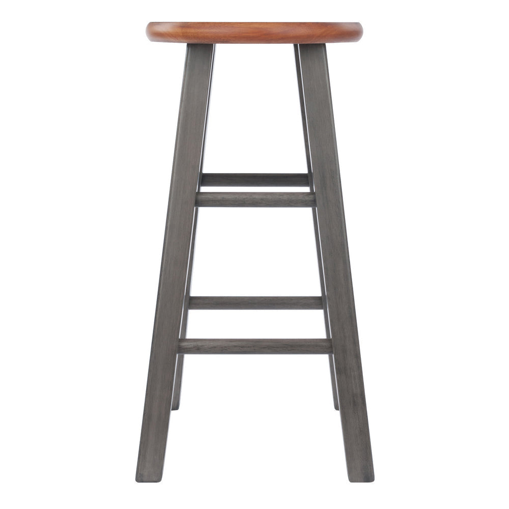 Ivy Counter Stool Rustic Gray and Teak WIN-36224