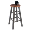 Ivy Counter Stool Rustic Gray and Teak WIN-36224