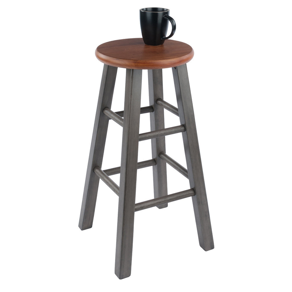 Ivy Counter Stool Rustic Gray and Teak WIN-36224