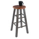 Ivy Counter Stool Rustic Gray and Teak WIN-36224