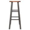Ivy Bar Stool Rustic Gray and Teak WIN-36230