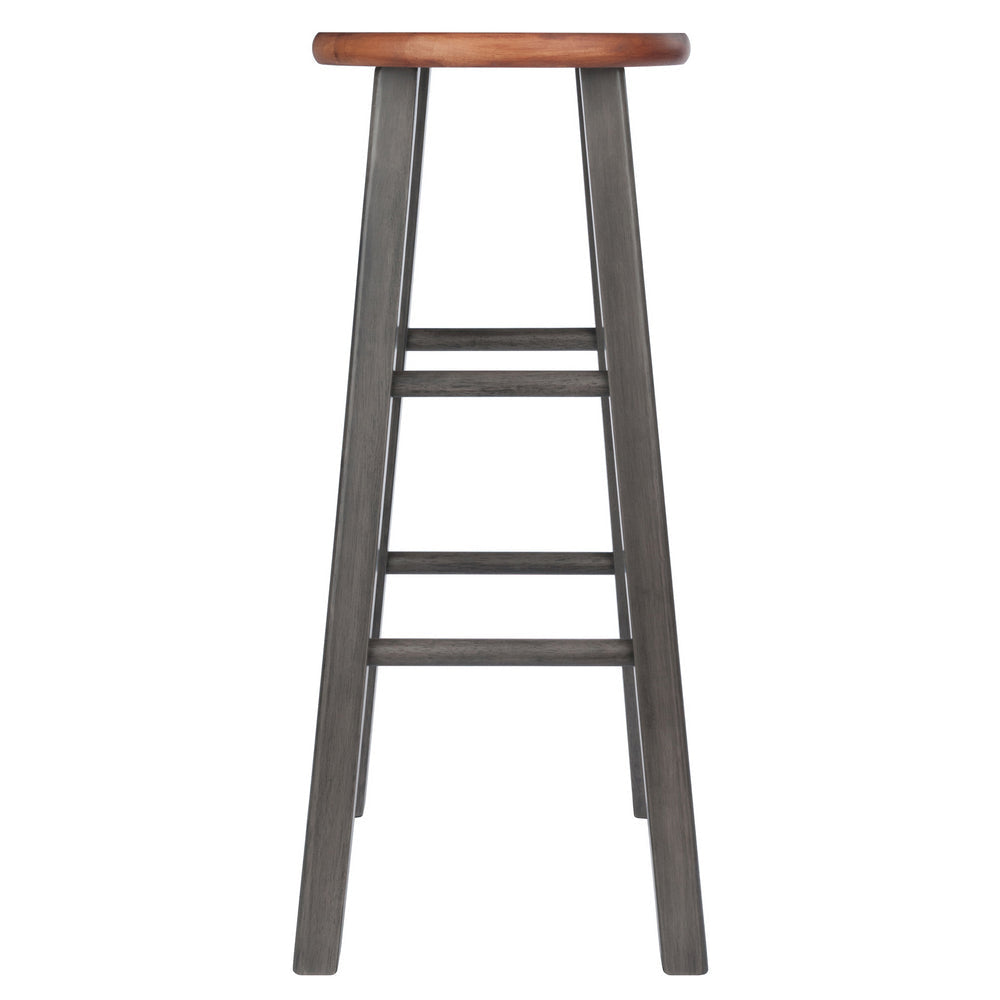Ivy Bar Stool Rustic Gray and Teak WIN-36230