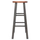 Ivy Bar Stool Rustic Gray and Teak WIN-36230