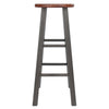Ivy Bar Stool Rustic Gray and Teak WIN-36230