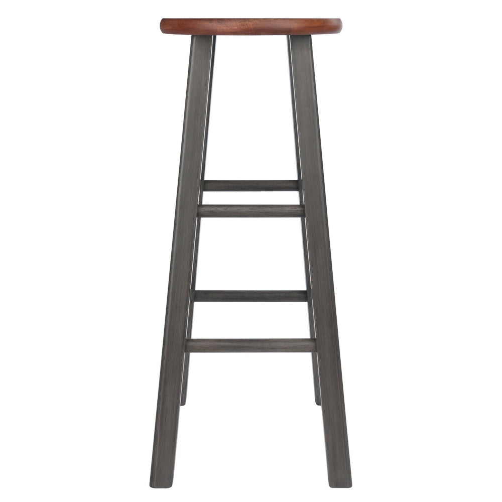 Ivy Bar Stool Rustic Gray and Teak WIN-36230