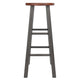 Ivy Bar Stool Rustic Gray and Teak WIN-36230