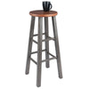 Ivy Bar Stool Rustic Gray and Teak WIN-36230