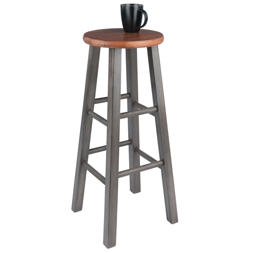 Ivy Bar Stool Rustic Gray and Teak WIN-36230