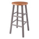Huxton 2-Pc Counter Stool Set Oyster Gray and Teak WIN-36624