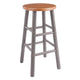 Huxton 2-Pc Counter Stool Set Oyster Gray and Teak WIN-36624