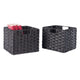 Melanie 2-Pc Foldable Woven Fiber Basket Set Chocolate WIN-38209