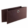 Torino 2-Pc Foldable Fabric Basket Set Chocolate WIN-38222