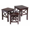 Xola 3-Pc Nesting Tables, Cappuccino