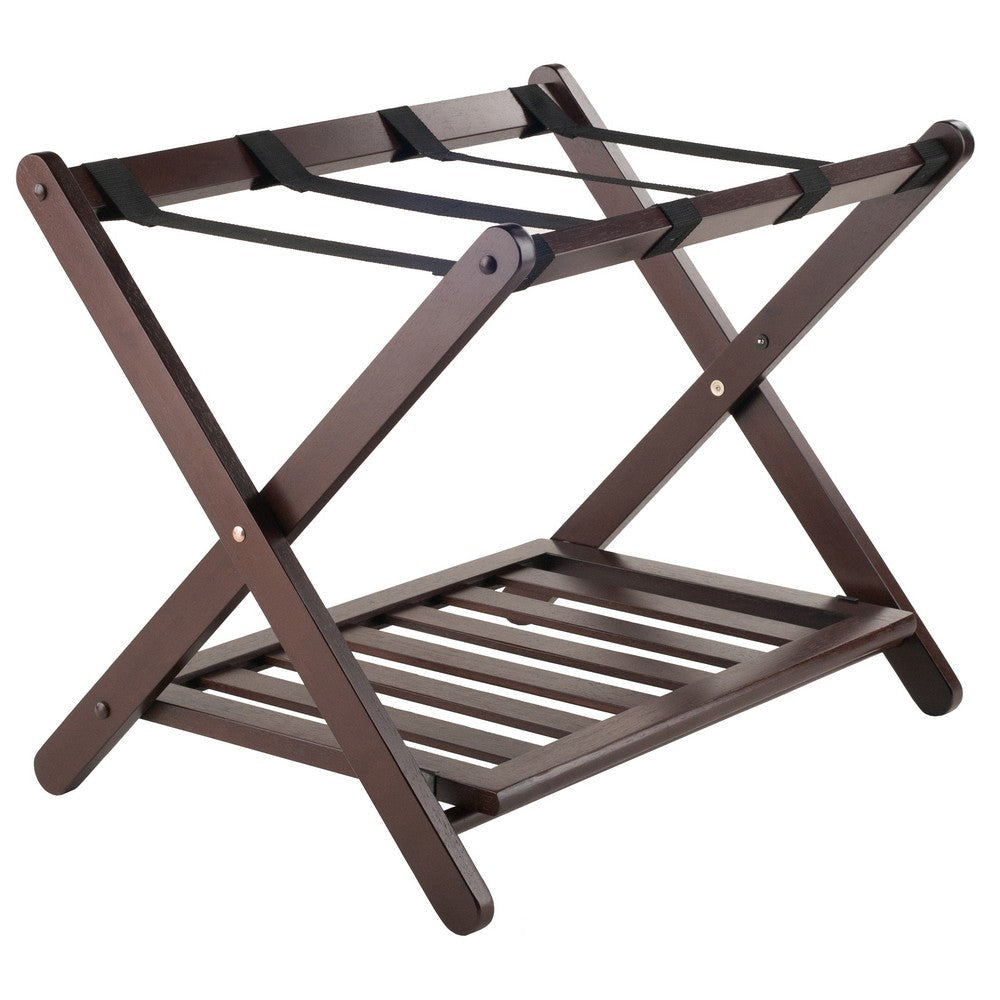 Reese Luggage Rack, Shelf, Cappuccino