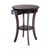Sasha Round Accent Table Cappuccino WIN-40627